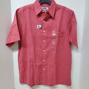 Old Navy Men's Small Faded Red Linen Blend S/S Shirt New